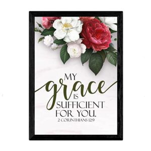 The Promised Land-English Inspiration Bible Verse Table Top -2 Corinthians 12:9-Photo Frame